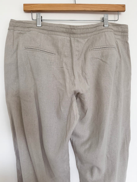 Beige linen pants - Size 16