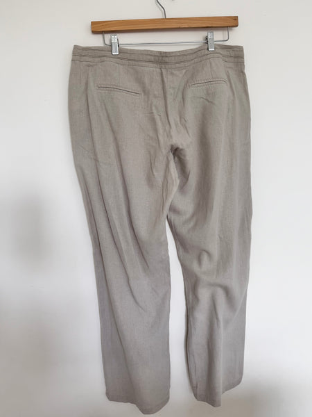 Beige linen pants - Size 16