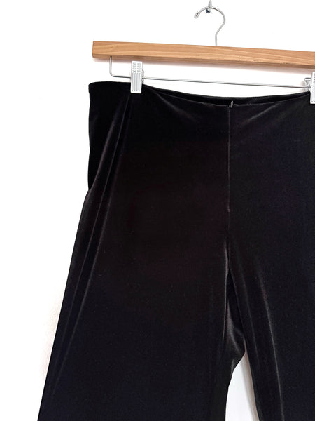 Black velvet flare pants - Size 40