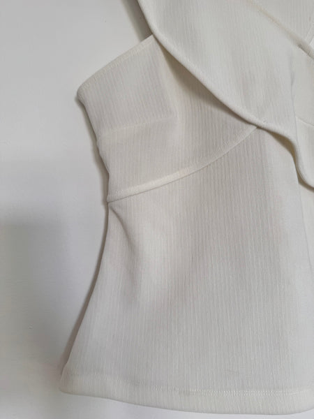 Cream band top - Size XS