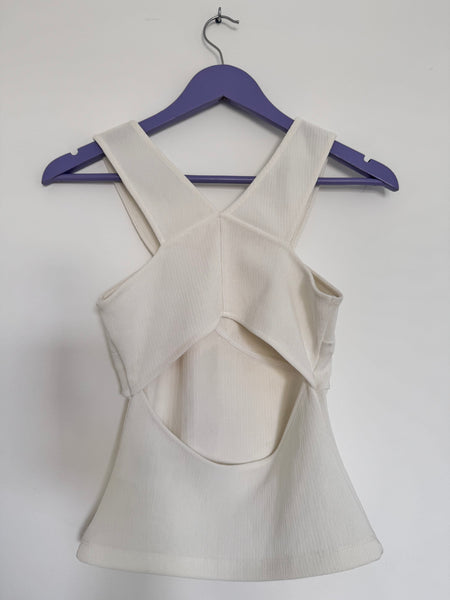 Cream band top - Size XS