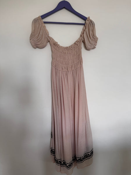 Rosy off-the-shoulder dress - Size Medium