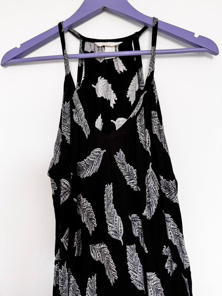 Black feather dress - Size Small