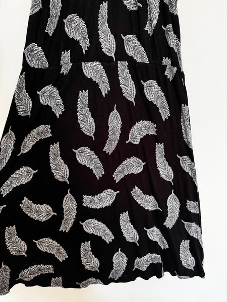 Black feather dress - Size Small