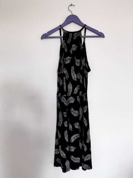 Black feather dress - Size Small