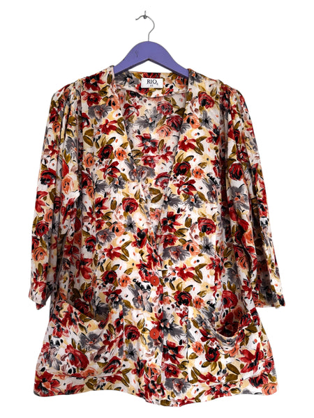 Floral light summer blazer - Size 44
