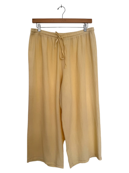 Butter yellow elasticated pants - Size 16