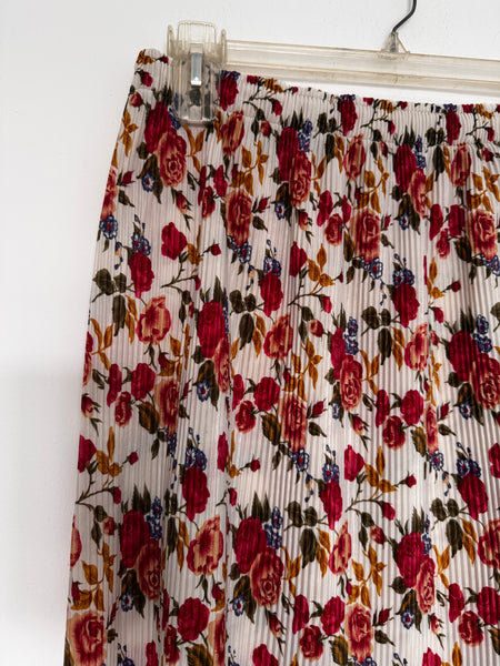 Cream floral skirt - Size 14