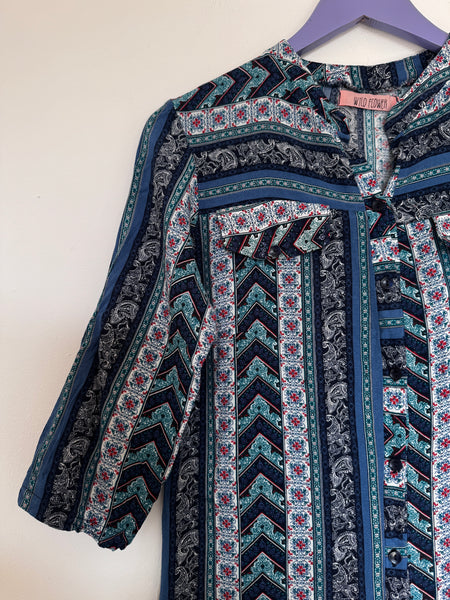 Paisley long top - Size 32 (tight fit)