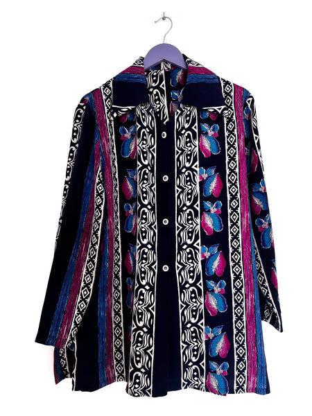 Blue vintage blouse - Size XL