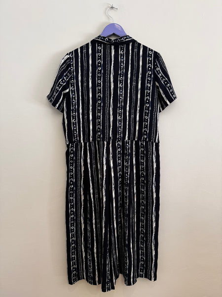 Navy button dress - Size 12