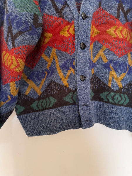 Blue grandpa cardigan - Size XL