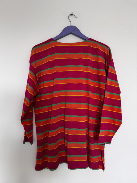 Pink striped T-shirt - Size Medium