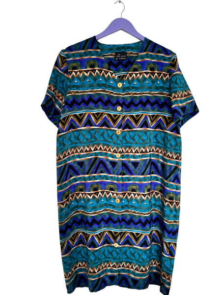 Blue vintage dress- Size 16