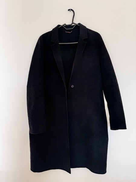 Black midi wool coat - Size 32