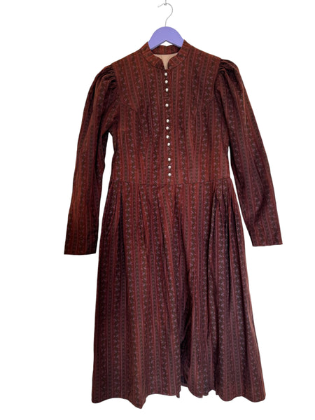 Brown vintage homemade dress - Size Medium