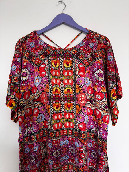 Pink cotton dress - Size 42 (small cut)