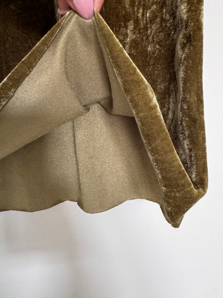 Olive velvet top - Size XL