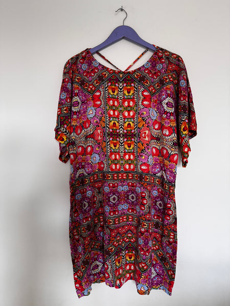 Pink cotton dress - Size 42 (small cut)