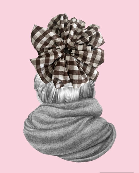 SO®️ Brown gingham giant scrunchie