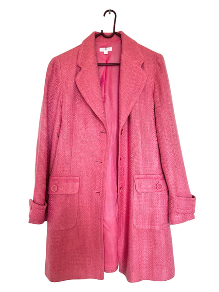 Pink tweed coat - Size 10
