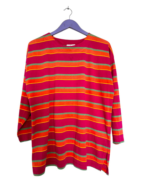 Pink striped T-shirt - Size Medium