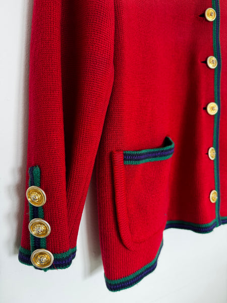 Red Ruth Reed cardigan - Size 14