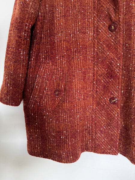 Burnt orange/red coat - Size Medium