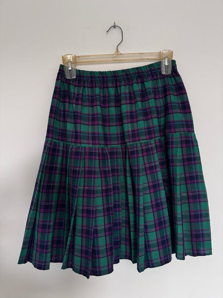 Green pleat skirt - Size M/L