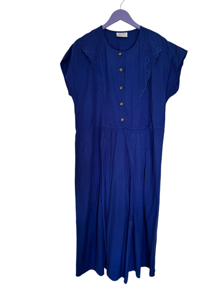 Blue embroidered dress - Size 16