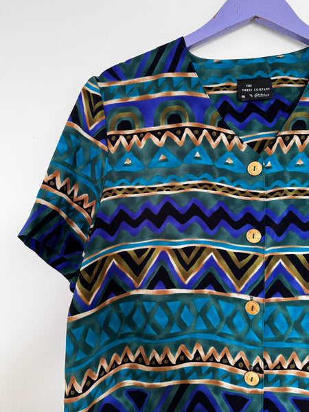 Blue vintage dress- Size 16