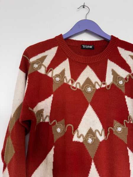 Burnt orange knit - Size Large