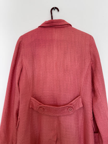Pink tweed coat - Size 10