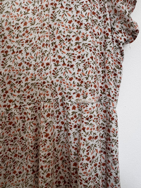 Cream floral dress - Size 12
