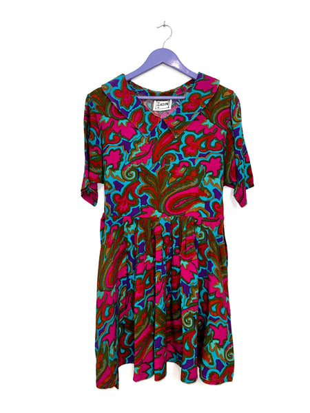 Colour vintage dress - Size Medium