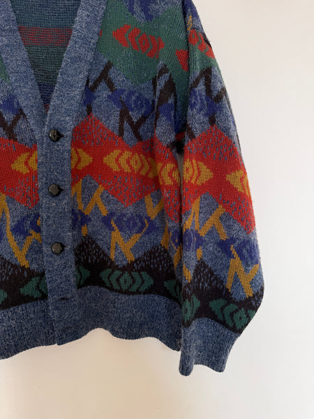Blue grandpa cardigan - Size XL