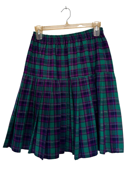 Green pleat skirt - Size M/L