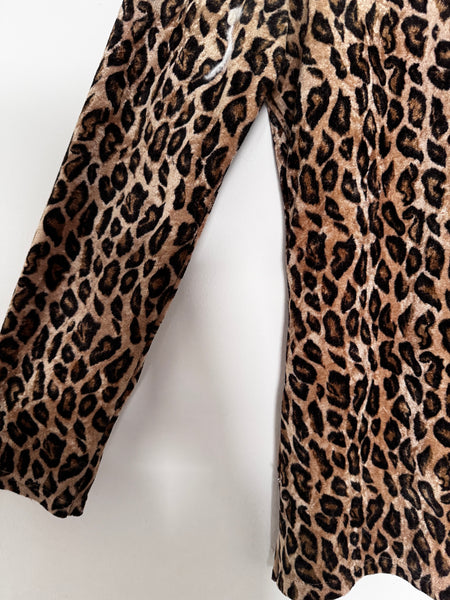 Leopard velvet top - Size Medium