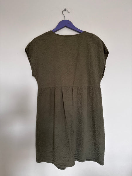Khaki button dress - Size 12