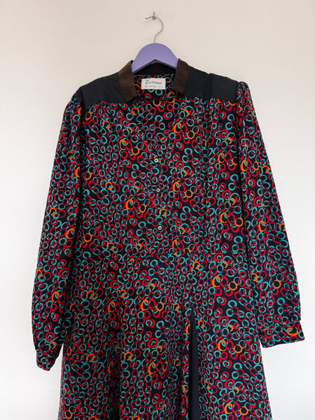 Black vintage dress - Size XL