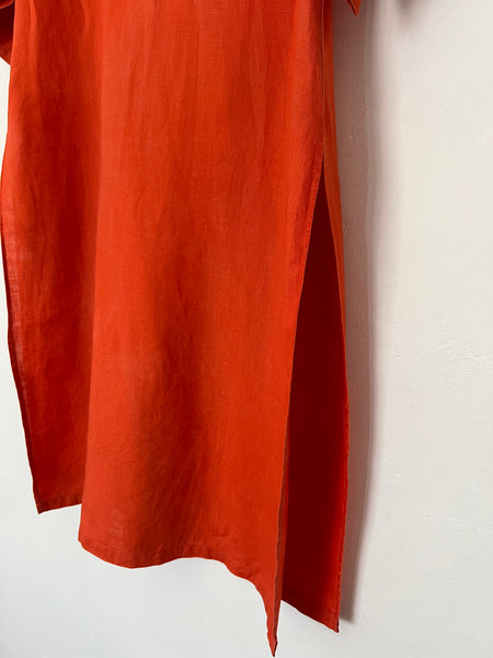 Tangerine linen top - Size 12