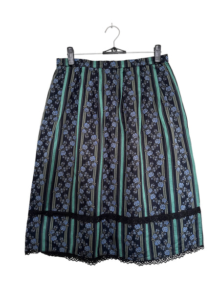 Green patterned skirt - Size Large