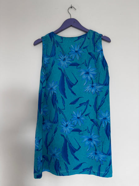 Blue floral midi dress - Size M/L