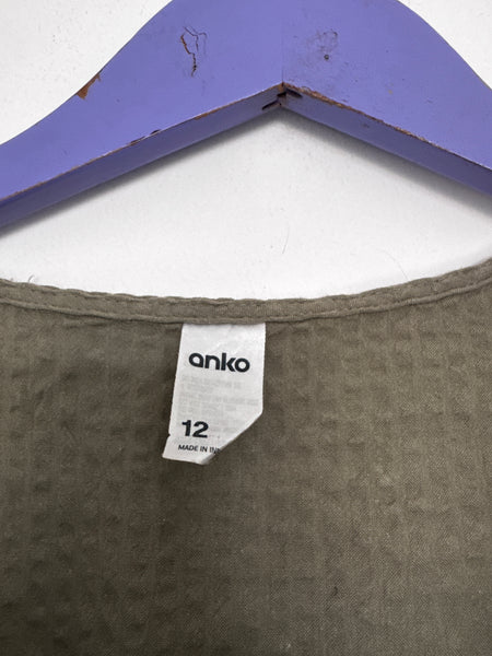 Khaki button dress - Size 12