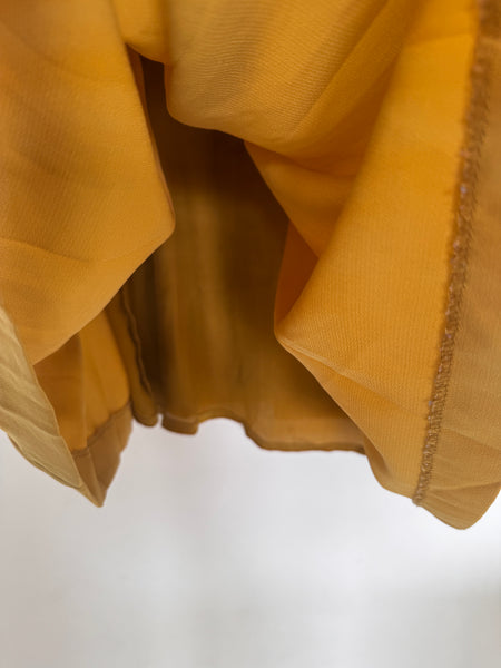 Mustard pleat dress - Size Small