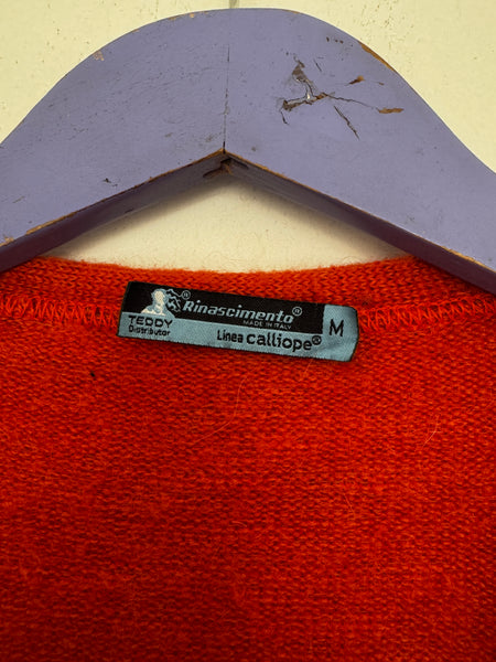 Burnt orange mohair cardigan - Size Medium