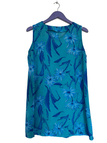 Blue floral midi dress - Size M/L
