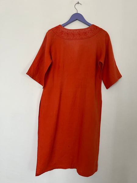 Tangerine linen top - Size 12