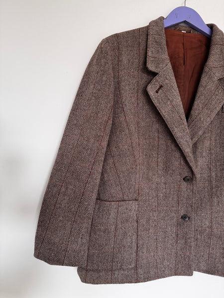 Brown tweed jacket - Size 48