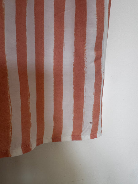 Stripy peach top - Size 10